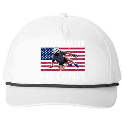 Happy Fallen 4th Of July Funny Joe Biden Bicycle Snapback Five-Panel Rope Hat