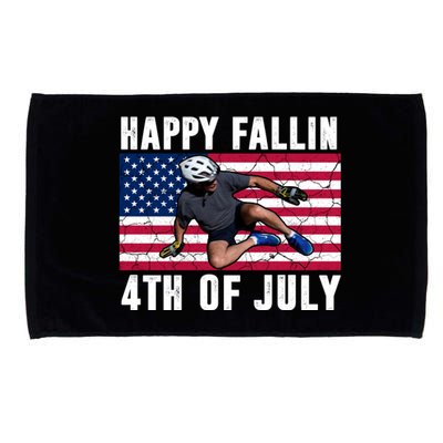 Happy Fallen 4th Of July Funny Joe Biden Bicycle Microfiber Hand Towel