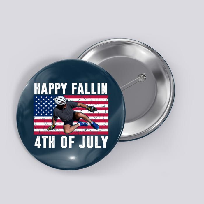 Happy Fallen 4th Of July Funny Joe Biden Bicycle Button