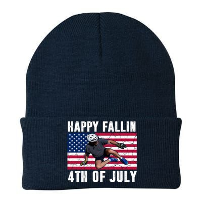 Happy Fallen 4th Of July Funny Joe Biden Bicycle Knit Cap Winter Beanie