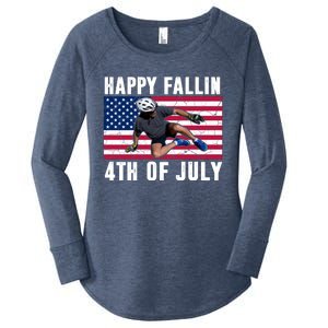 Happy Fallen 4th Of July Funny Joe Biden Bicycle Women's Perfect Tri Tunic Long Sleeve Shirt