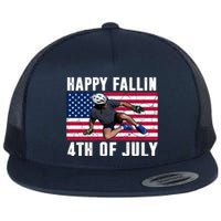 Happy Fallen 4th Of July Funny Joe Biden Bicycle Flat Bill Trucker Hat