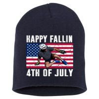 Happy Fallen 4th Of July Funny Joe Biden Bicycle Short Acrylic Beanie