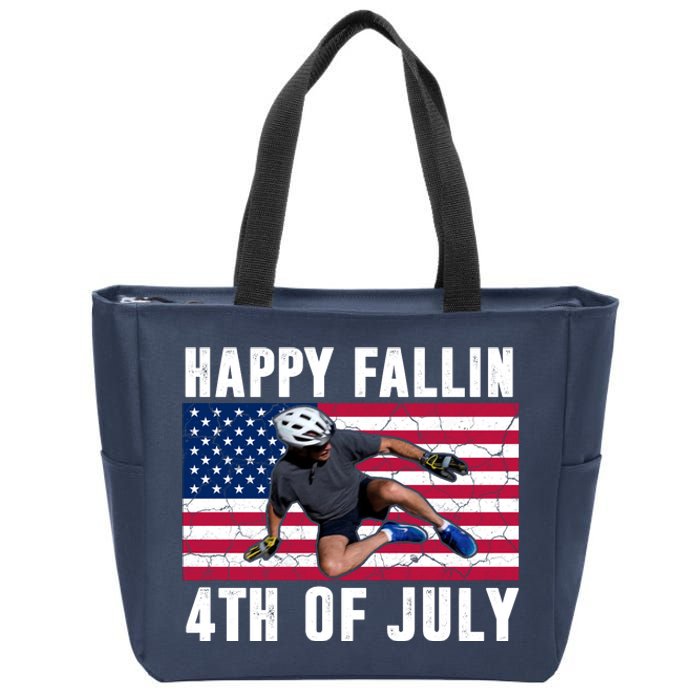 Happy Fallen 4th Of July Funny Joe Biden Bicycle Zip Tote Bag