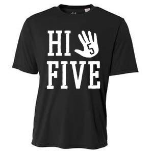 Hi Five 5 Years Old 5th Birthday Cooling Performance Crew T-Shirt