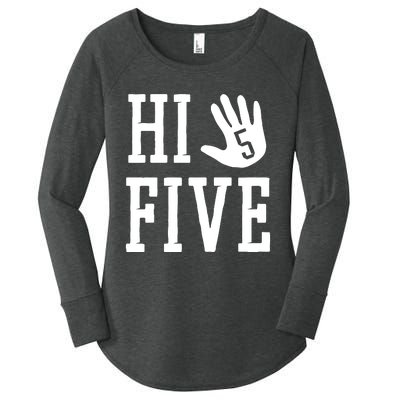 Hi Five 5 Years Old 5th Birthday Women's Perfect Tri Tunic Long Sleeve Shirt