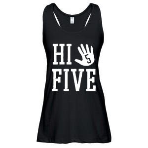 Hi Five 5 Years Old 5th Birthday Ladies Essential Flowy Tank