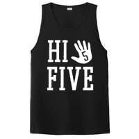 Hi Five 5 Years Old 5th Birthday PosiCharge Competitor Tank