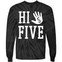 Hi Five 5 Years Old 5th Birthday Tie-Dye Long Sleeve Shirt