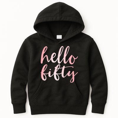 Hello Fifty 50th Birthday Squad 50 Year Old  WoM.e.n.s Kids Hoodie