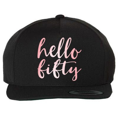 Hello Fifty 50th Birthday Squad 50 Year Old  WoM.e.n.s Wool Snapback Cap