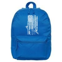 Hunting Fishing American Flag Patriotic Great Gift 16 in Basic Backpack