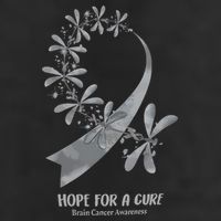 Hope For A Cure Brain Cancer Awareness Cancer Support Gray Ribbon Beanie