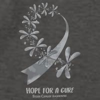 Hope For A Cure Brain Cancer Awareness Cancer Support Gray Ribbon Vector Backpack