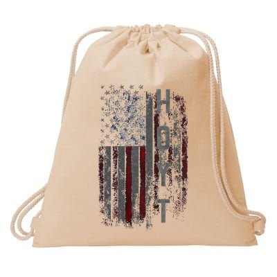 Hoyt Family American Flag Drawstring Bag