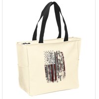 Hoyt Family American Flag Zip Tote Bag