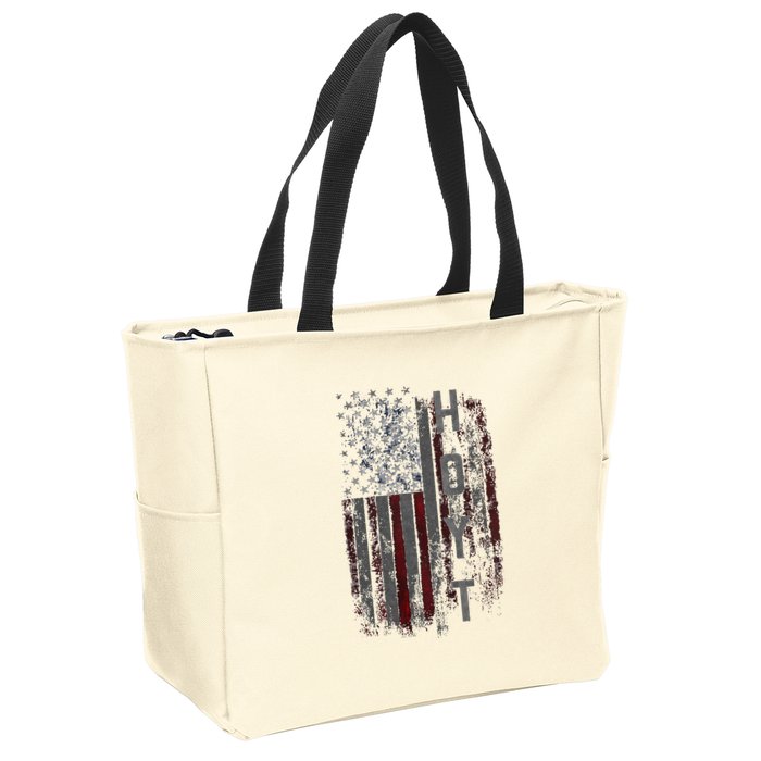 Hoyt Family American Flag Zip Tote Bag