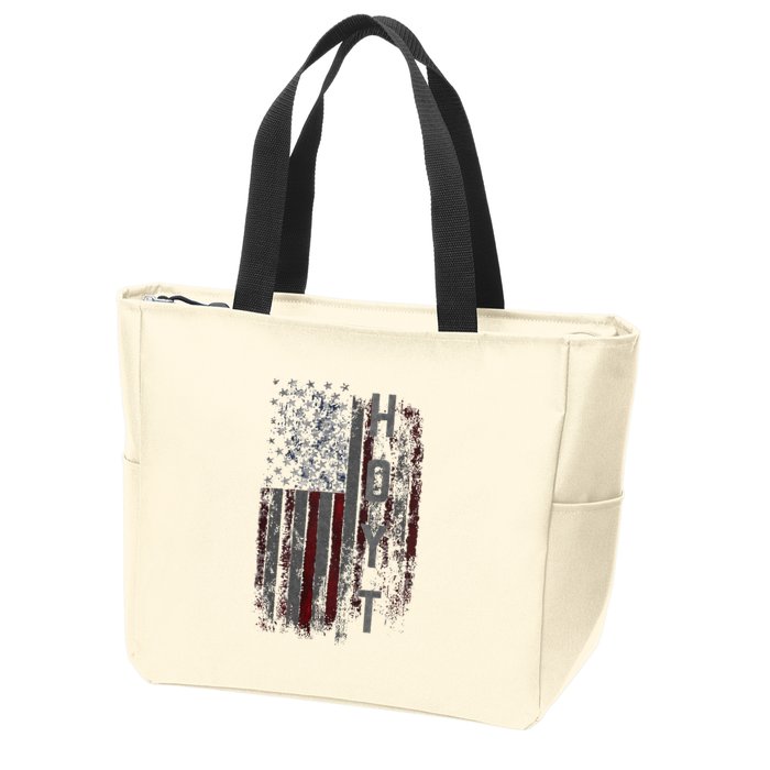 Hoyt Family American Flag Zip Tote Bag