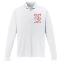 Here For A Good Time Cowboy Cowgirl Western Country Music Performance Long Sleeve Polo