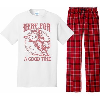 Here For A Good Time Cowboy Cowgirl Western Country Music Pajama Set