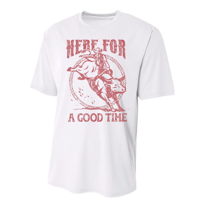 Here For A Good Time Cowboy Cowgirl Western Country Music Performance Sprint T-Shirt