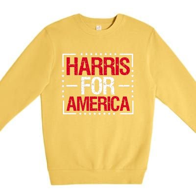 Harris For America Patriotic Graphic Premium Crewneck Sweatshirt