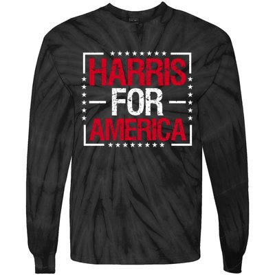 Harris For America Patriotic Graphic Tie-Dye Long Sleeve Shirt