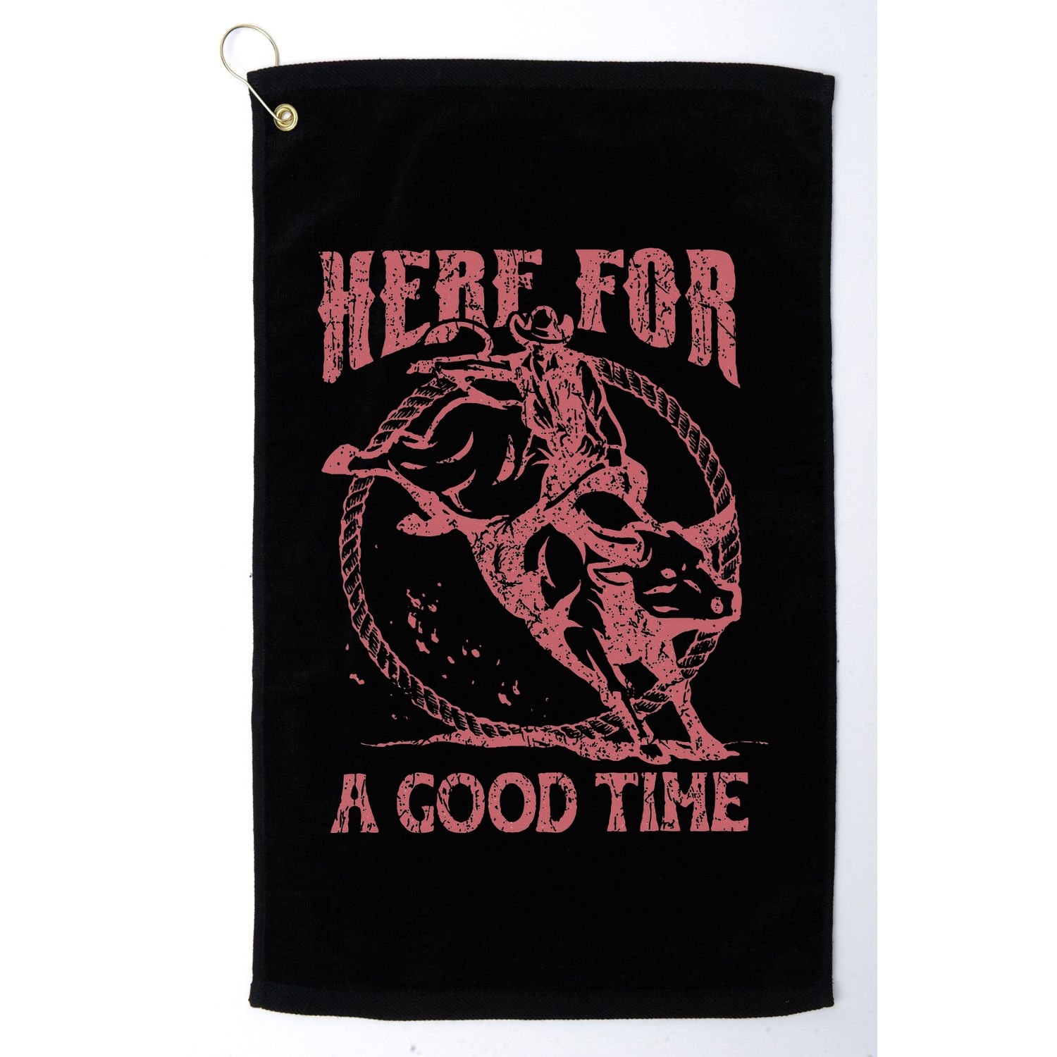 Here For A Good Time Cowboy Cowgirl Western Country Music Golf Towel