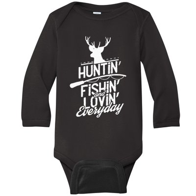 Hunting Fishing And Adorable Everyday Sports Baby Long Sleeve Bodysuit