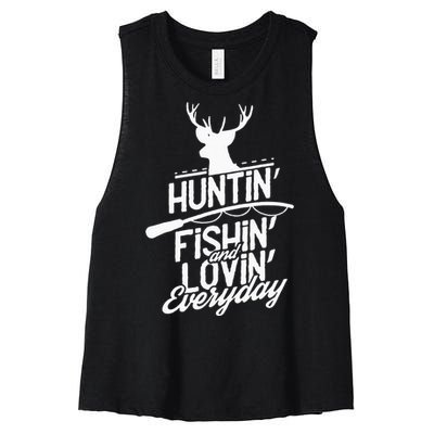 Hunting Fishing And Adorable Everyday Sports Women's Racerback Cropped Tank