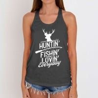 Hunting Fishing And Adorable Everyday Sports Women's Knotted Racerback Tank