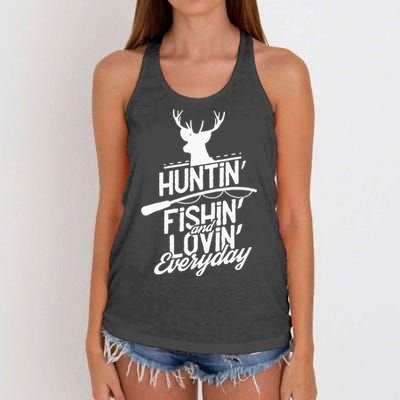 Hunting Fishing And Adorable Everyday Sports Women's Knotted Racerback Tank