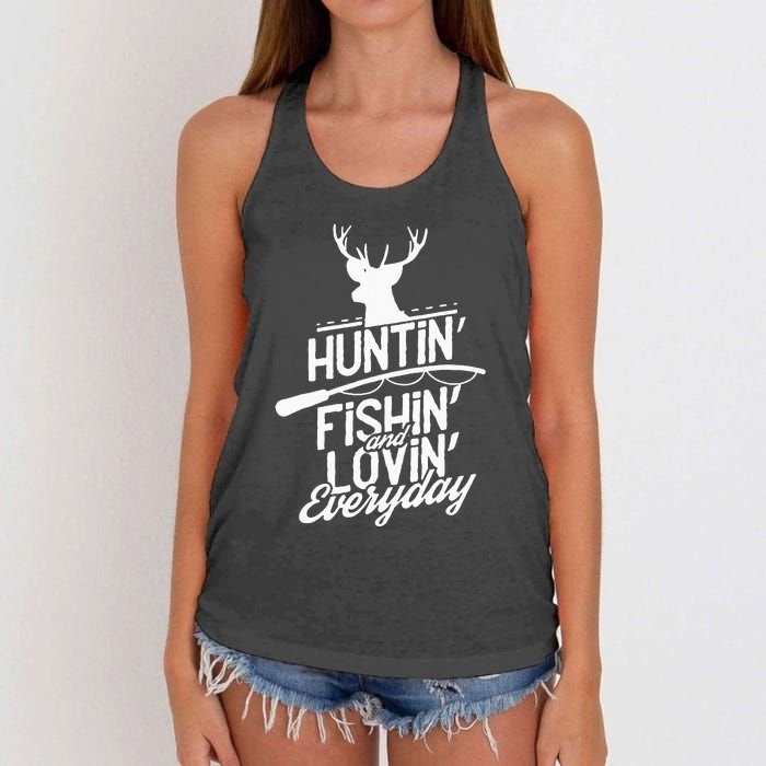 Hunting Fishing And Adorable Everyday Sports Women's Knotted Racerback Tank