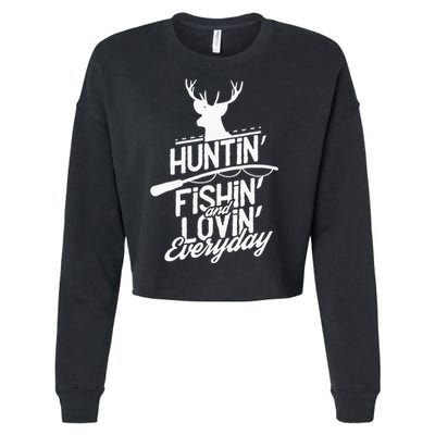 Hunting Fishing And Adorable Everyday Sports Cropped Pullover Crew