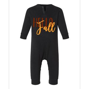 Hello Fall Autumn Lover Infant Fleece One Piece