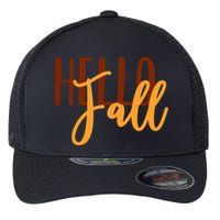 Hello Fall Autumn Lover Flexfit Unipanel Trucker Cap