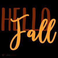 Hello Fall Autumn Lover Pom Pom 12in Knit Beanie