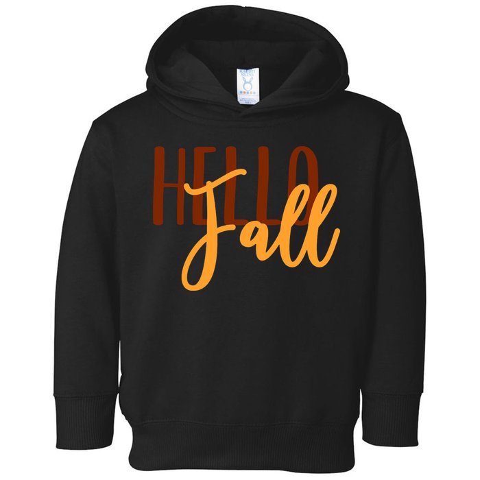 Hello Fall Autumn Lover Toddler Hoodie
