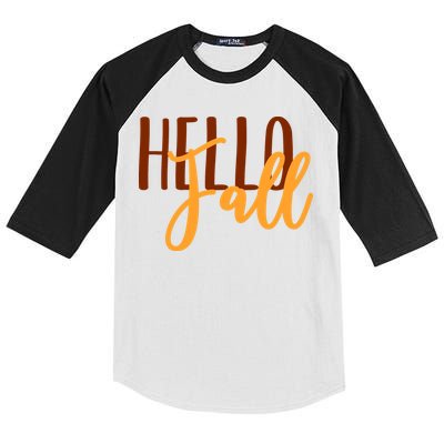 Hello Fall Autumn Lover Kids Colorblock Raglan Jersey