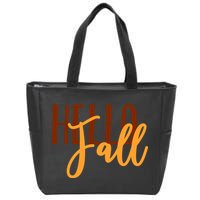 Hello Fall Autumn Lover Zip Tote Bag