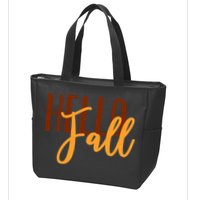 Hello Fall Autumn Lover Zip Tote Bag