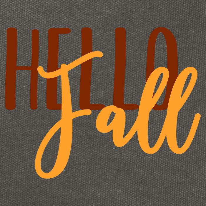 Hello Fall Autumn Lover Cotton Canvas Backpack
