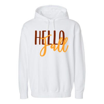 Hello Fall Autumn Lover Garment-Dyed Fleece Hoodie