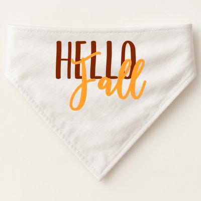 Hello Fall Autumn Lover USA-Made Doggie Bandana