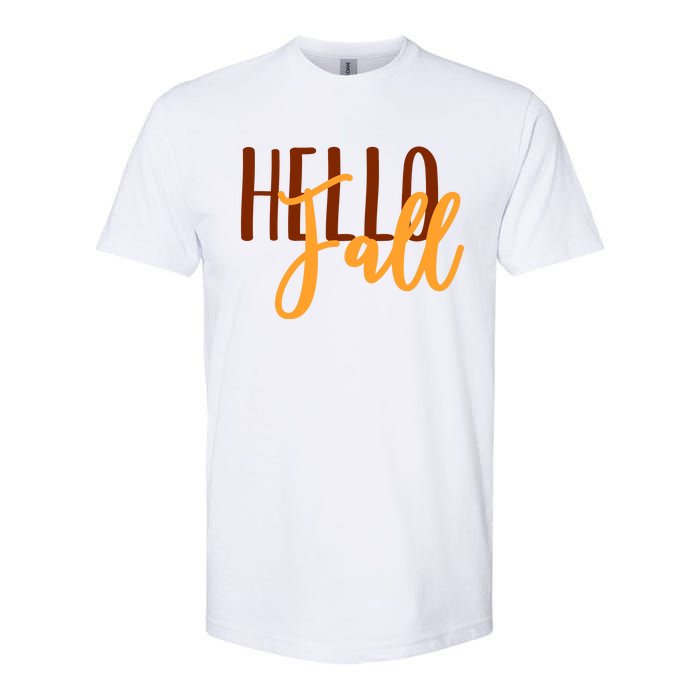 Hello Fall Autumn Lover Softstyle CVC T-Shirt