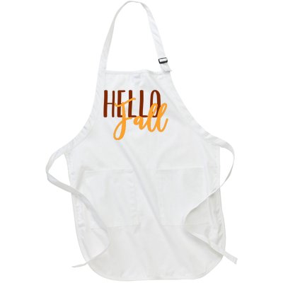 Hello Fall Autumn Lover Full-Length Apron With Pockets