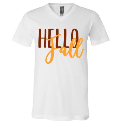Hello Fall Autumn Lover V-Neck T-Shirt
