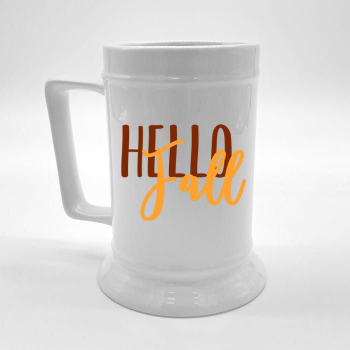 Hello Fall Autumn Lover Beer Stein