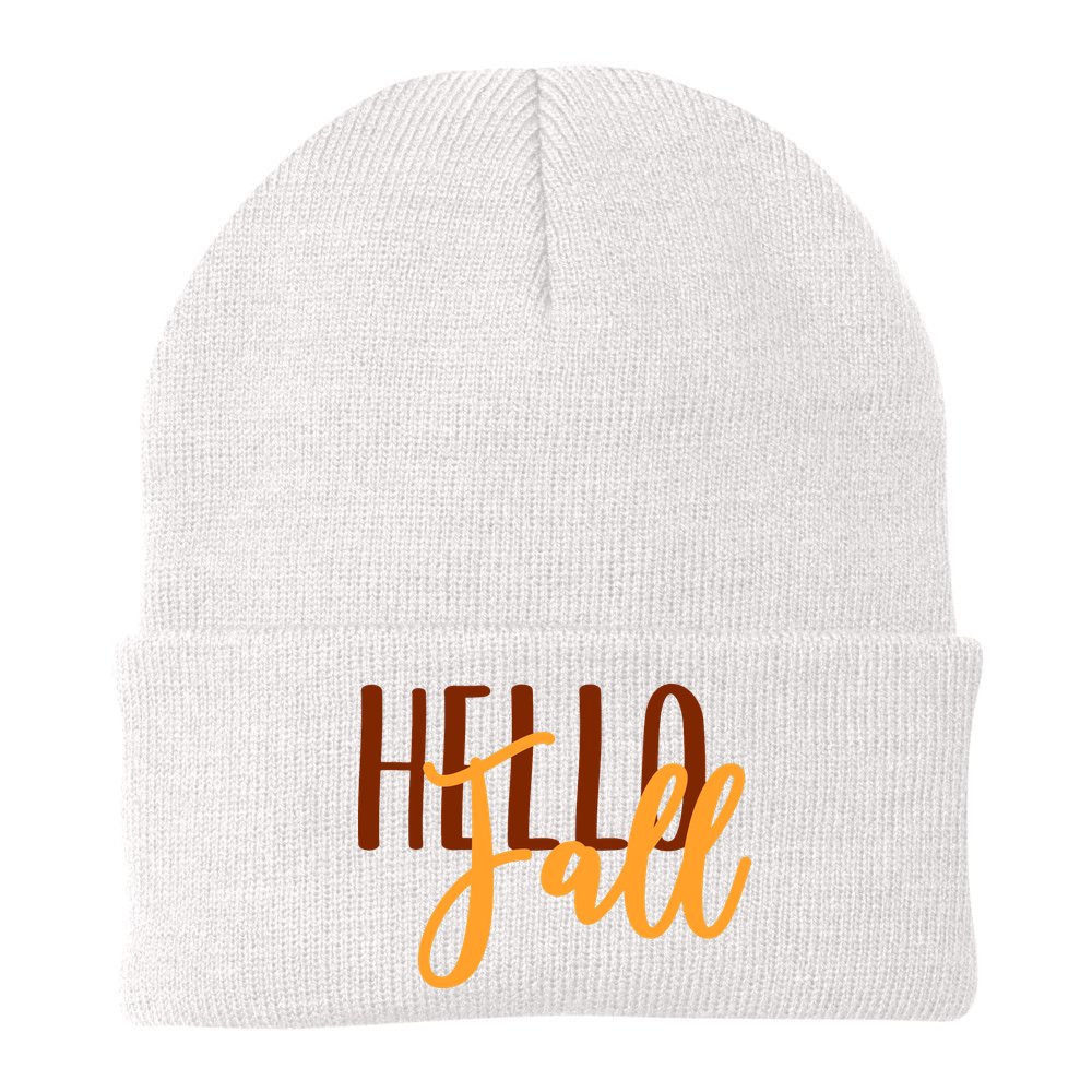 Hello Fall Autumn Lover Beanie