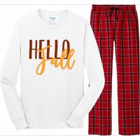 Hello Fall Autumn Lover Long Sleeve Pajama Set